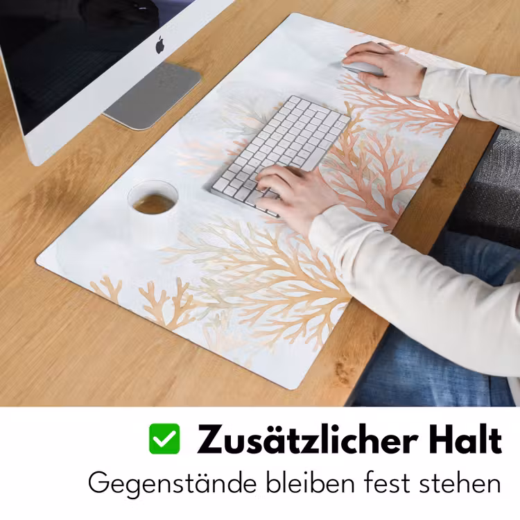 Natuur - Abstract - Aquarel - Organisch - Warm Muismat XXL klein -ysfeer3_duits