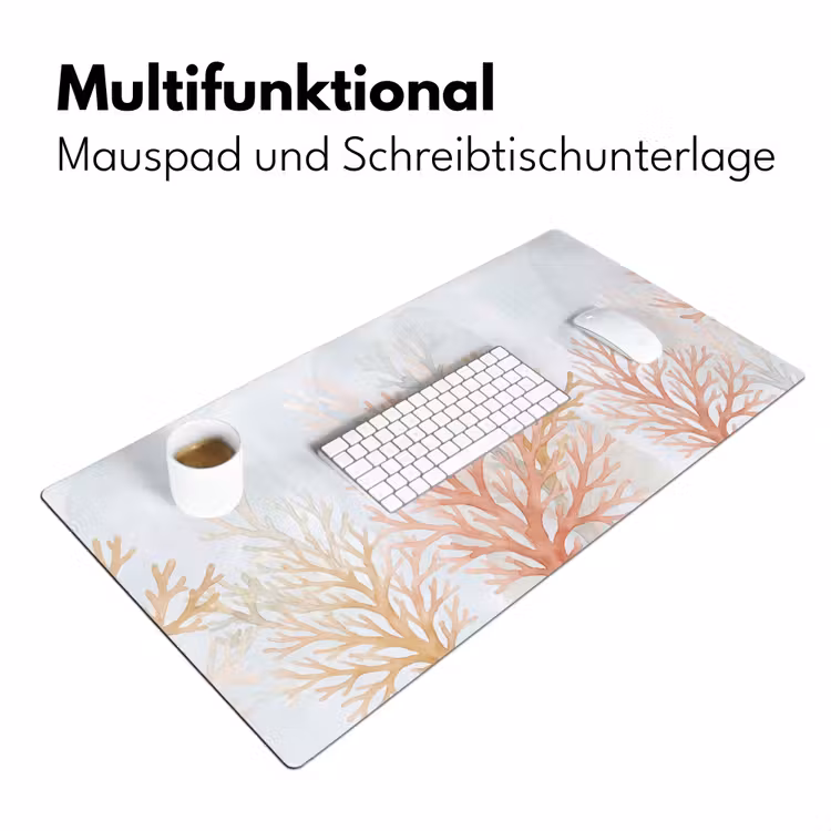 Natuur - Abstract - Aquarel - Organisch - Warm Muismat XXL klein -ysfeer4_duits