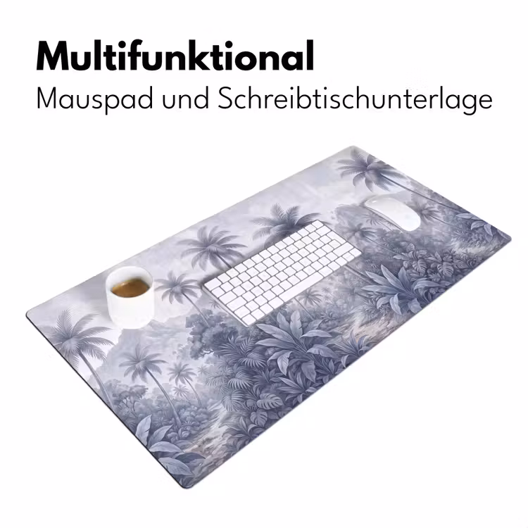 Natuur - Boom - Tropisch - Landschap - Blauw Muismat XXL klein -ysfeer4_duits