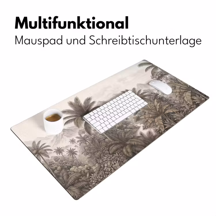 Natuur - Bergen - Rivier - Tropisch - Vintage Muismat XXL klein -ysfeer4_duits