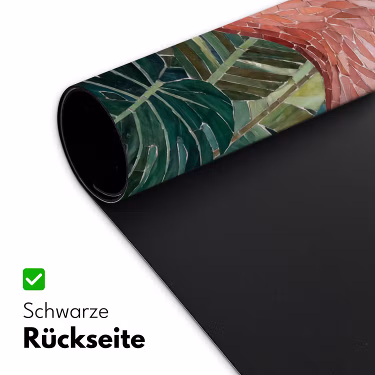 Natuur - Bladeren - Abstract - Groen - Vogel Muismat XXL klein -ysfeer2_duits