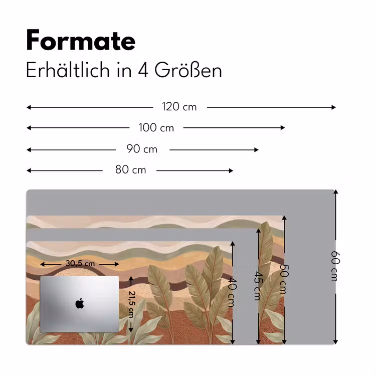 Natuur - Bladeren - Landschap - Abstract - Aardetinten Muismat XXL klein -ysfeer5_duits