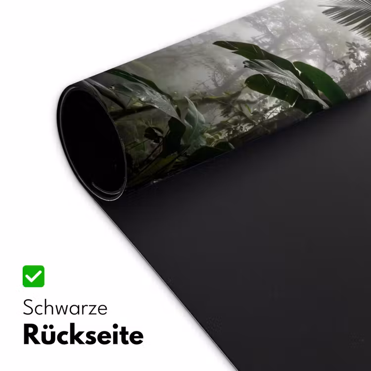Natuur - Jungle - Mist - Groen - Bladeren Muismat XXL klein -ysfeer2_duits