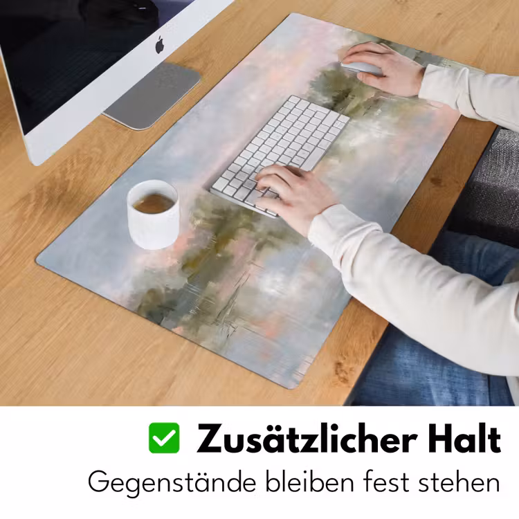 Natuur - Landschap - Abstract - Water - Groen Muismat XXL klein -ysfeer3_duits
