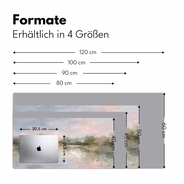 Natuur - Landschap - Abstract - Water - Groen Muismat XXL klein -ysfeer5_duits
