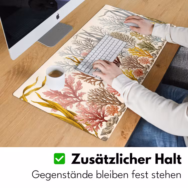 Natuur - Onderwater - Botanisch - Vintage - Kleurrijk Muismat XXL klein -ysfeer3_duits