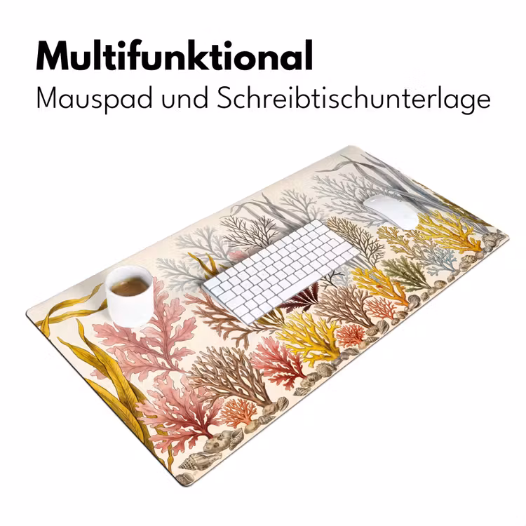 Natuur - Onderwater - Botanisch - Vintage - Kleurrijk Muismat XXL klein -ysfeer4_duits