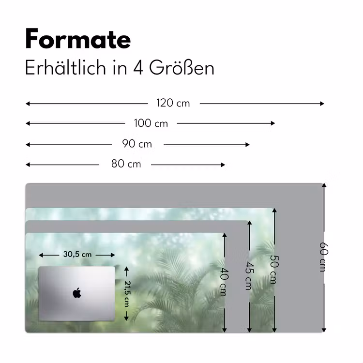 Natuur - Vervaagd - Groen - Abstract - Modern Muismat XXL klein -ysfeer5_duits