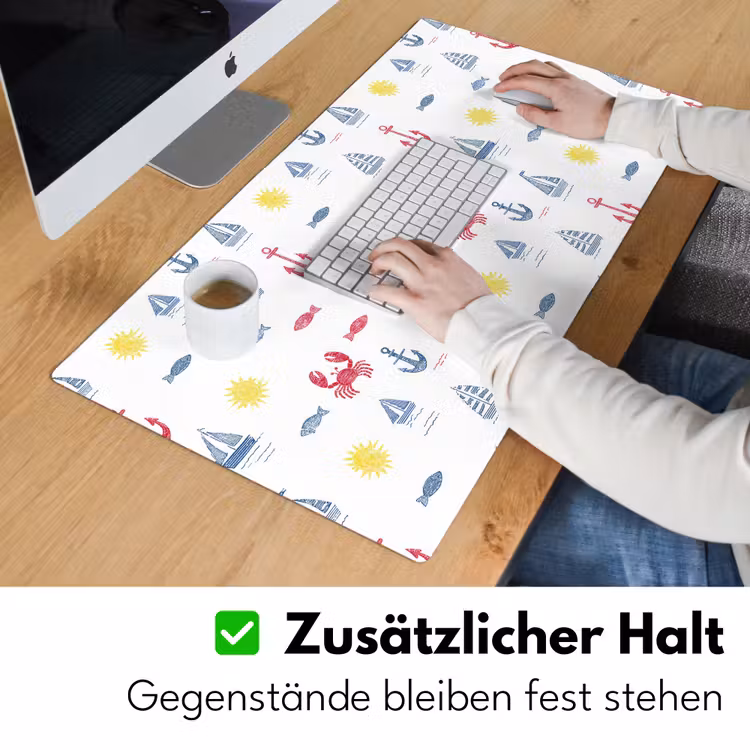 Nautisch - Illustraties - Kleurrijk Muismat XXL klein 681 -ysfeer3_duits