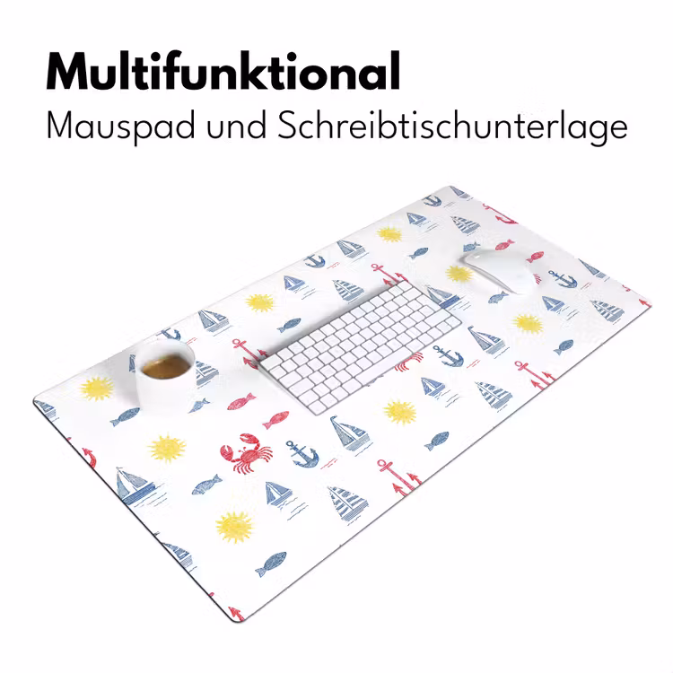 Nautisch - Illustraties - Kleurrijk Muismat XXL klein 681 -ysfeer4_duits