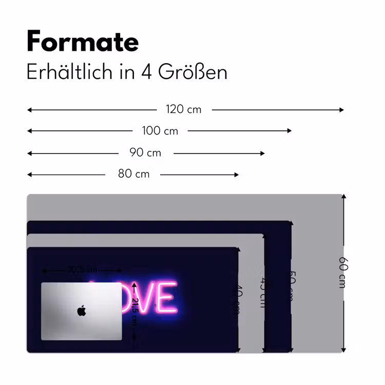 Neon - Love - Valentijn Muismat XXL klein -ysfeer5_duits