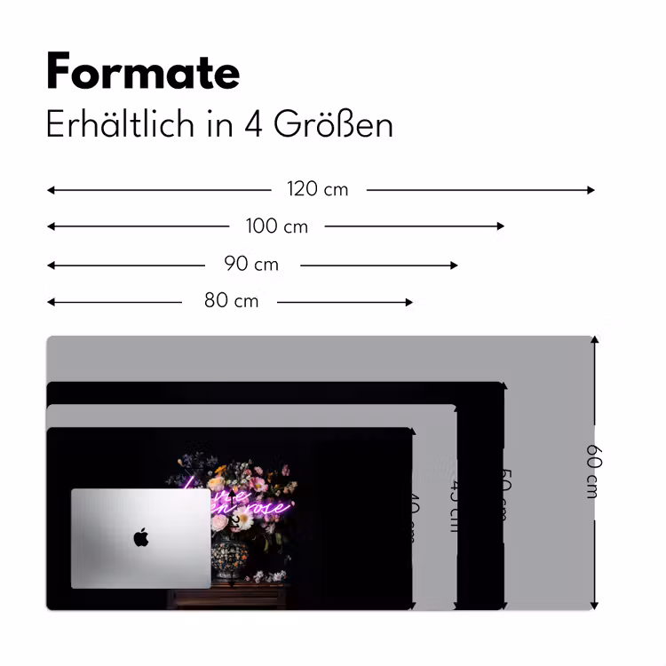Neon - Vaas - Bloemen Muismat XXL klein -ysfeer5_duits