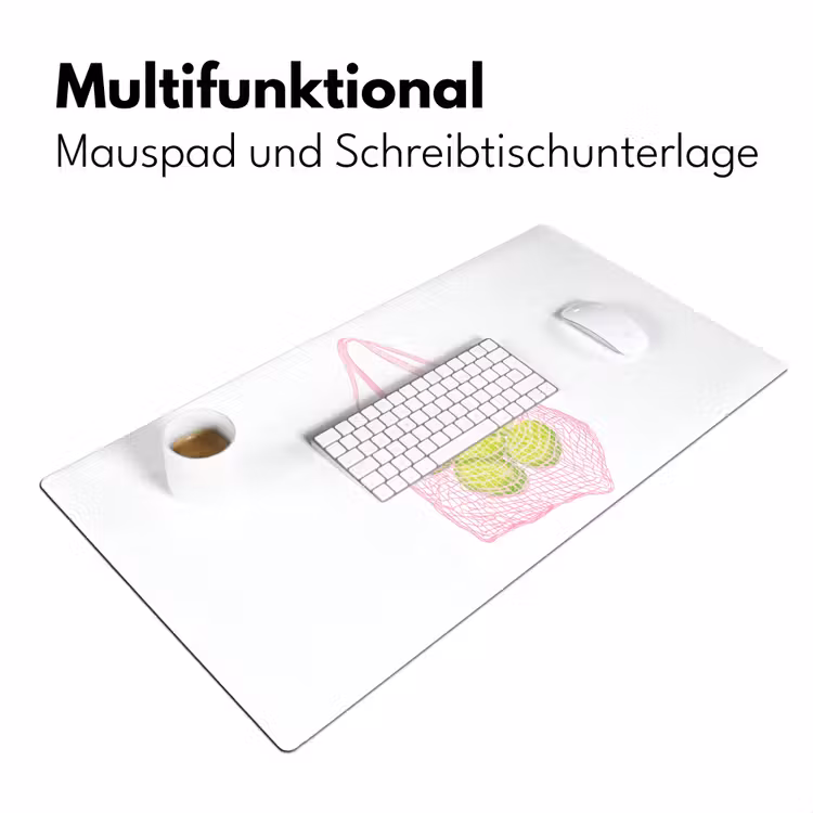Netzakje - Roze - Illustratie - Limoenen Muismat XXL klein -ysfeer4_duits