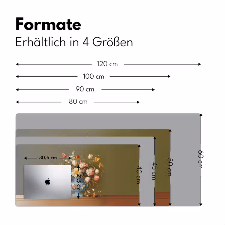 Neutral - Bloemen - Boeket - Vaas Muismat XXL klein -ysfeer5_duits