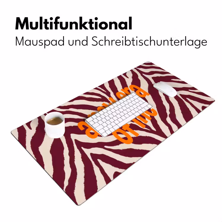 New era - Bordeaux - Zebraprint Muismat XXL klein -ysfeer4_duits