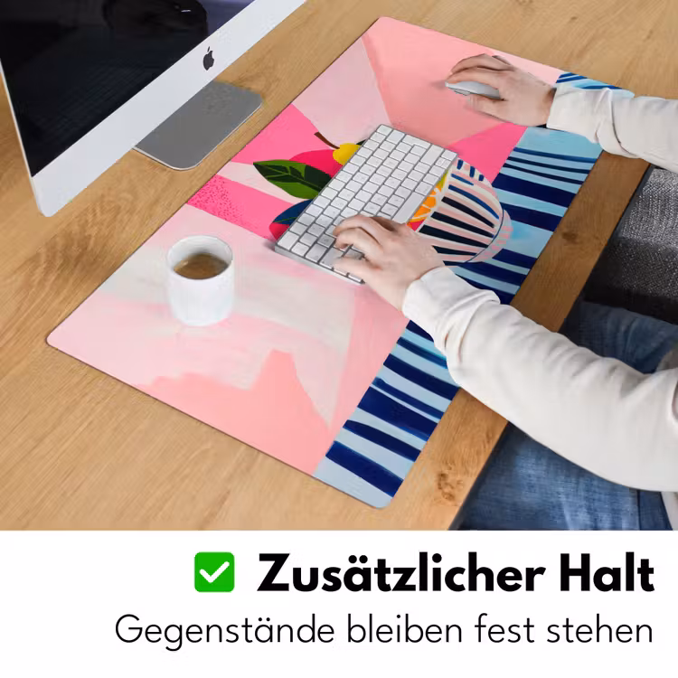 Fruit - Abstracte achtergrond - Roze Muismat XXL klein -ysfeer3_duits