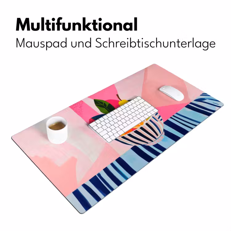 Fruit - Abstracte achtergrond - Roze Muismat XXL klein -ysfeer4_duits