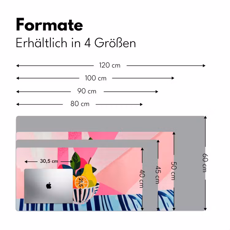 Fruit - Abstracte achtergrond - Roze Muismat XXL klein -ysfeer5_duits