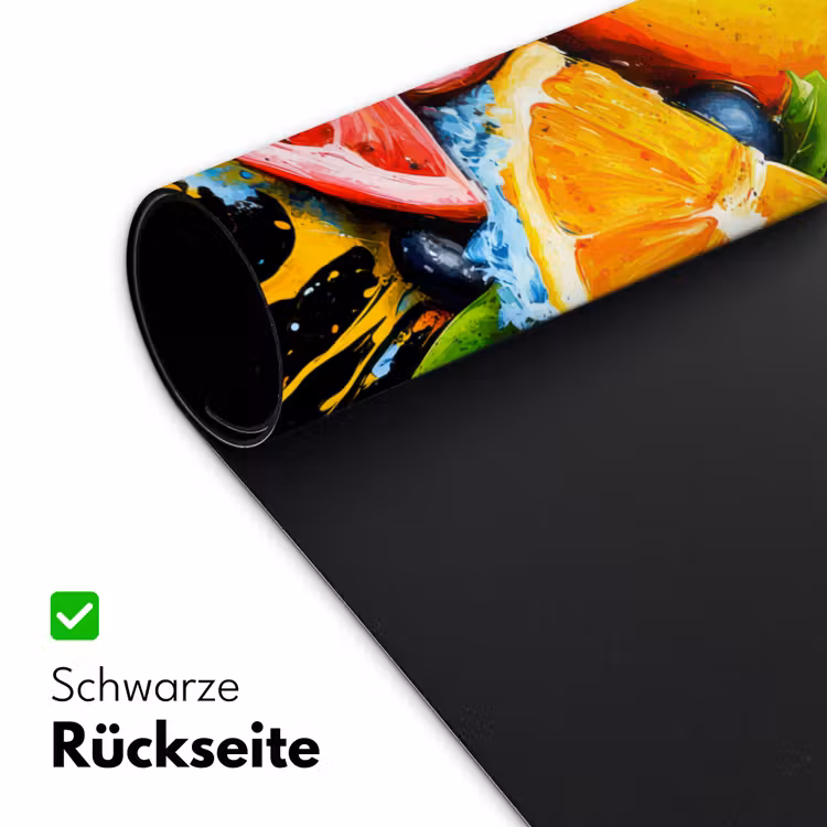 Fruit - Graffiti - Kleurrijk - Sinaasappel - Aardbei - Abstract Muismat XXL klein -ysfeer2_duits