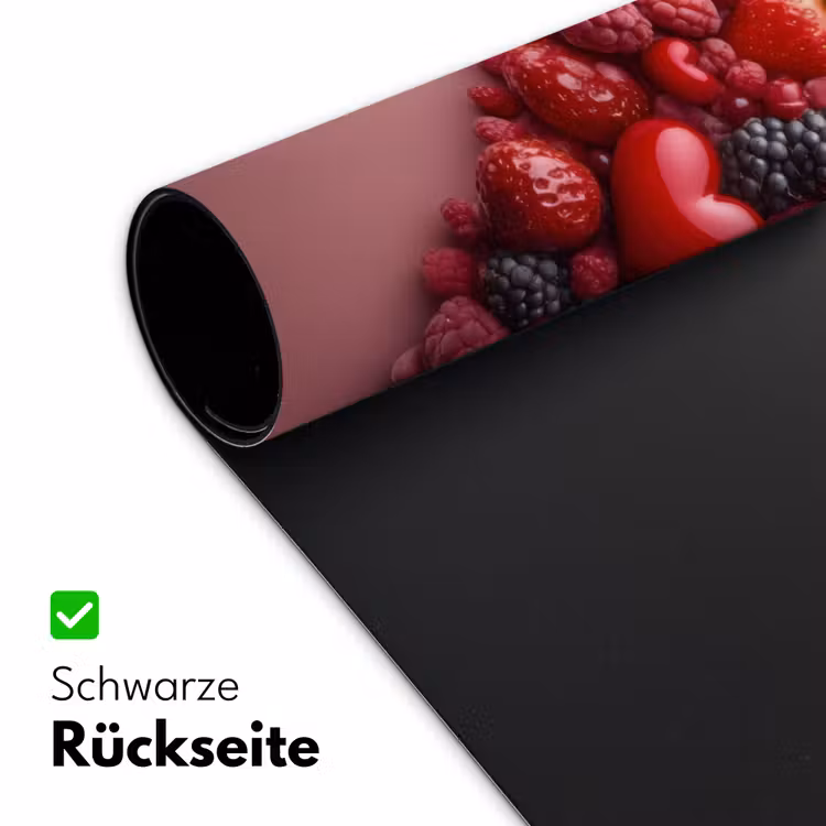 Fruit - Hartjes - Aardbeien - Frambozen - Bosbessen Muismat XXL klein -ysfeer2_duits