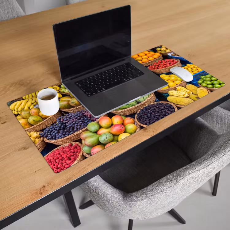 Schreibtischunterlage - Obst – Markt – Bunt - Fruit - Markt - Kleurrijk Muismat XXL klein