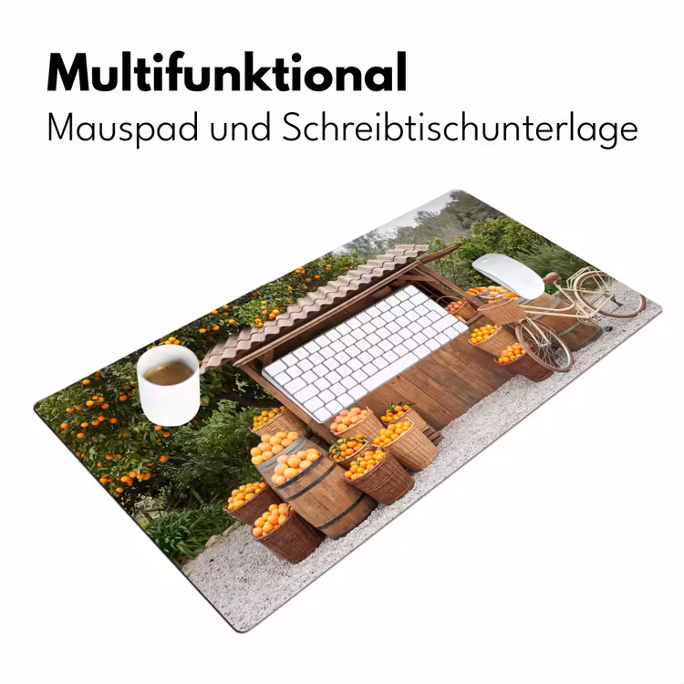 Schreibtischunterlage - Obst – Markt – Ländlich - Fruit - Markt - Landelijk Muismat XXL klein