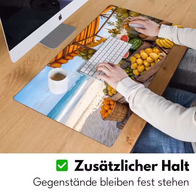 Schreibtischunterlage - Obst – Strand – Tropisch - Fruit - Strand - Tropisch Muismat XXL klein