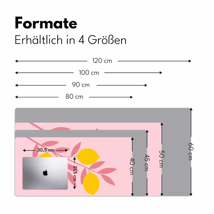 Fruit - Tak - Natuur - Abstract - Roze Muismat XXL klein -ysfeer5_duits