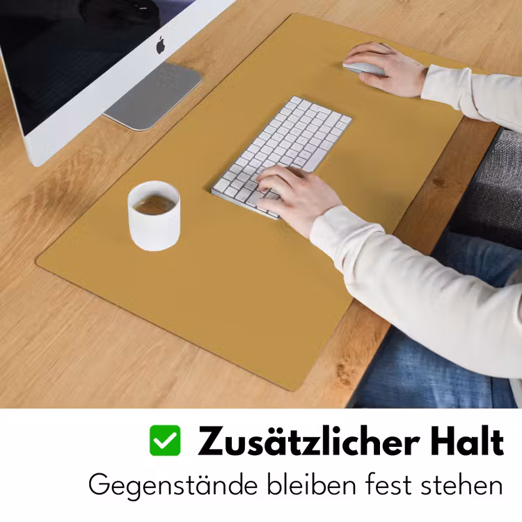 Okergeel - Kleur - Herfst - Geel - Effen - Kleuren Muismat XXL klein -ysfeer3_duits