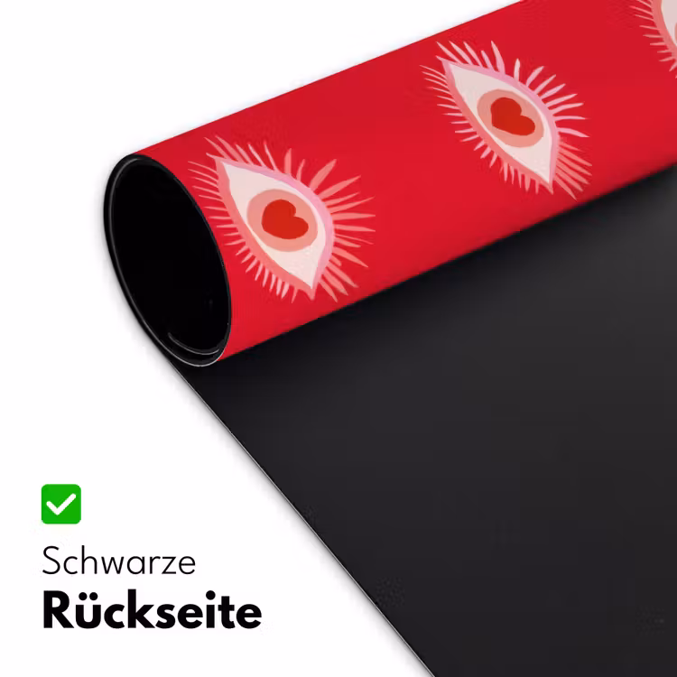 Ogen - Hart - Abstract - Rood - Roze Muismat XXL klein 681 -ysfeer2_duits