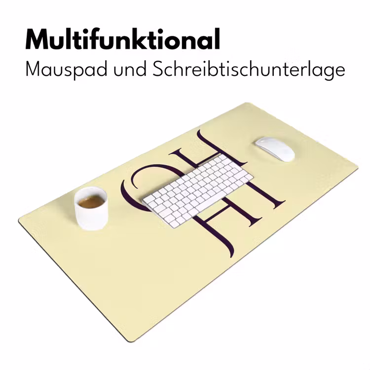 Oh hi - Geel - Monogram Muismat XXL klein -ysfeer4_duits