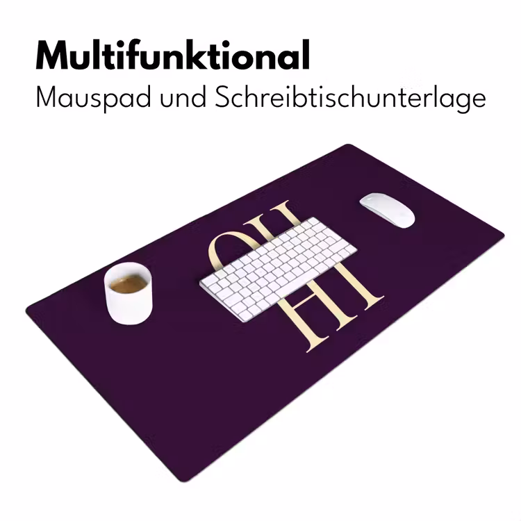 Oh hi - Paars - Minimalistisch Muismat XXL klein -ysfeer4_duits