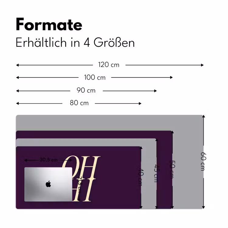 Oh hi - Paars - Minimalistisch Muismat XXL klein -ysfeer5_duits