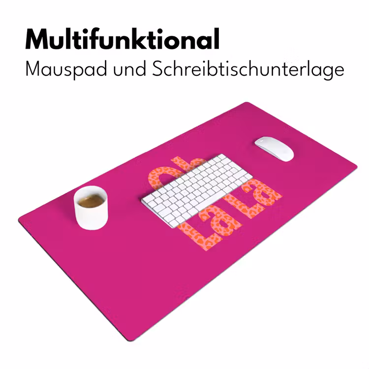 Oh la la - Luipaardprint - Roze Muismat XXL klein -ysfeer4_duits