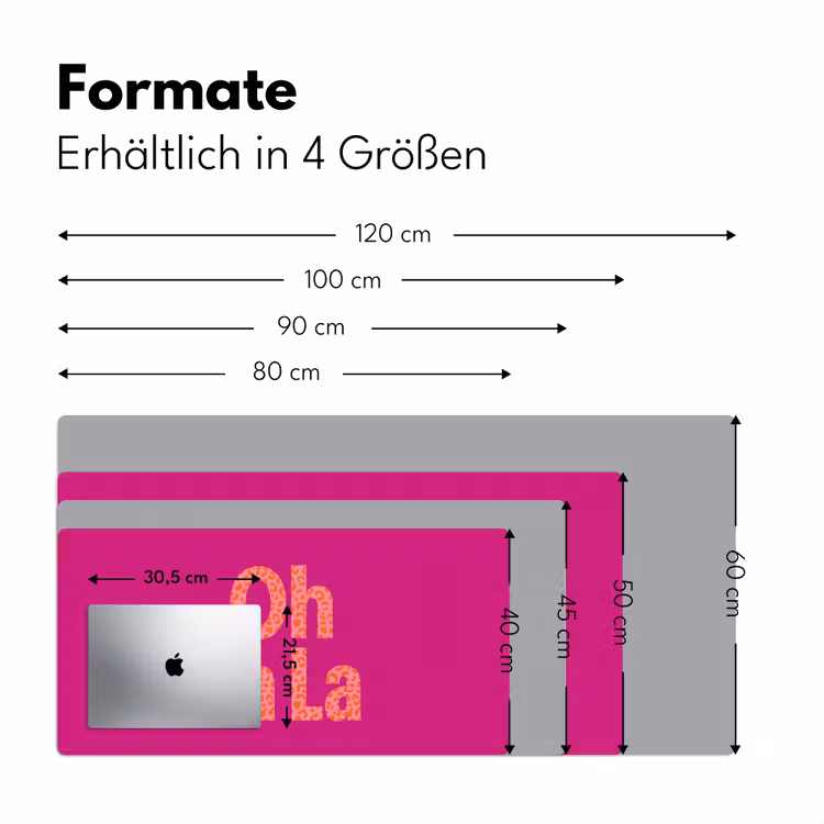 Oh la la - Luipaardprint - Roze Muismat XXL klein -ysfeer5_duits