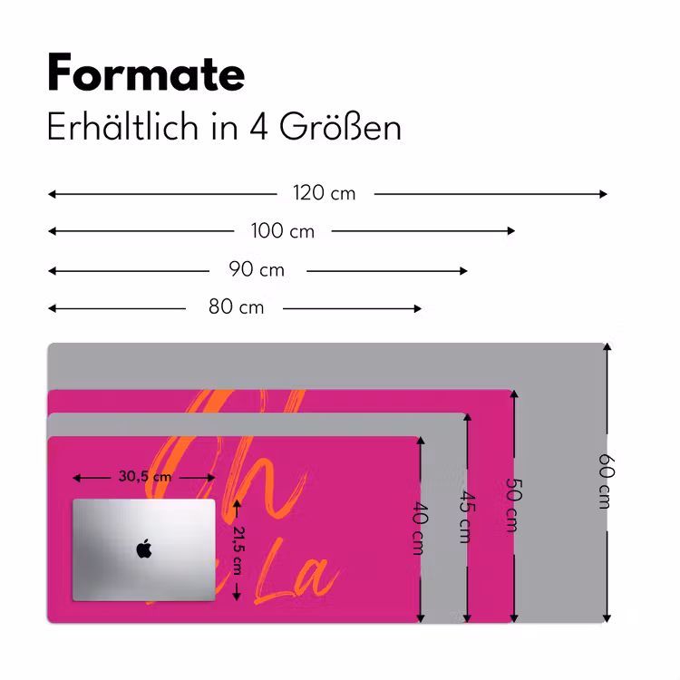 Oh la la - Oranje - Roze Muismat XXL klein -ysfeer5_duits