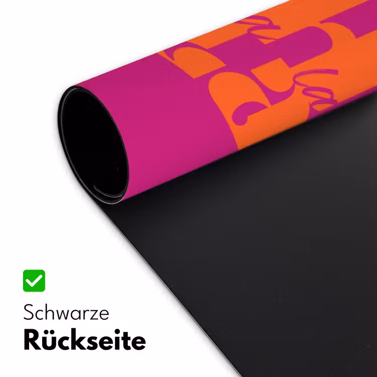 Oh la la - Roze - Oranje - Gestapelde letters Muismat XXL klein -ysfeer2_duits