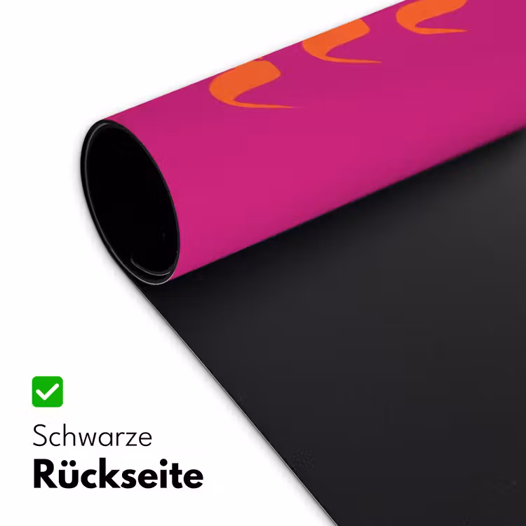 Oh la la - Roze - Oranje - Minimalistisch Muismat XXL klein -ysfeer2_duits