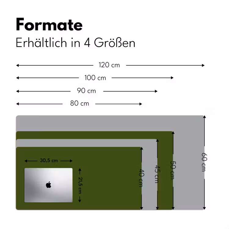 Olive - Drab - Groen Muismat XXL klein 681 -ysfeer5_duits