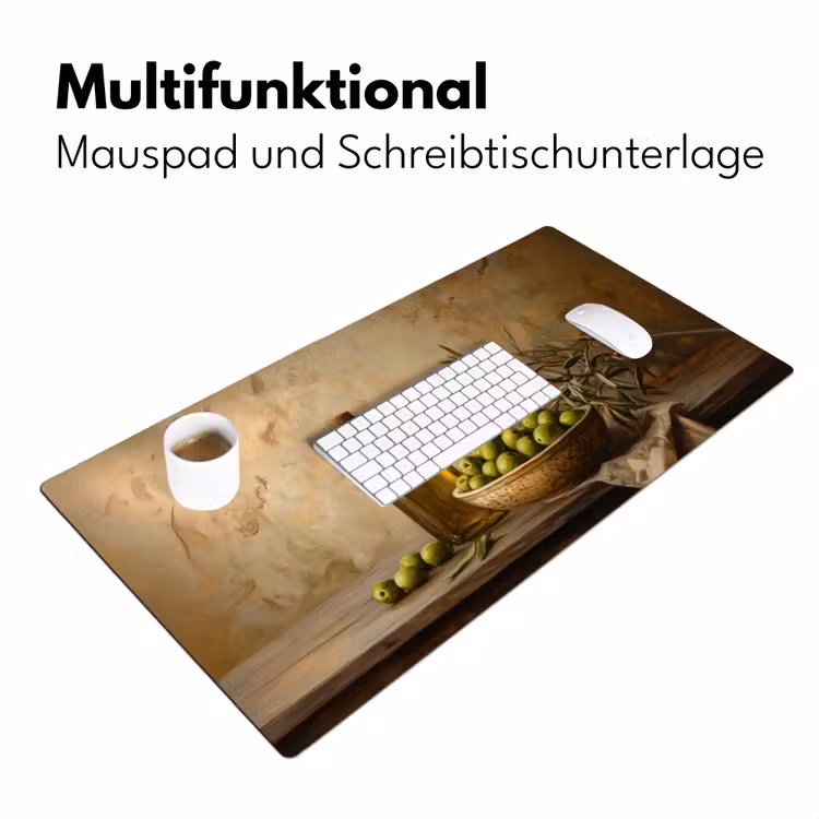 Olijven - Stilleven - Vintage Muismat XXL klein -ysfeer4_duits