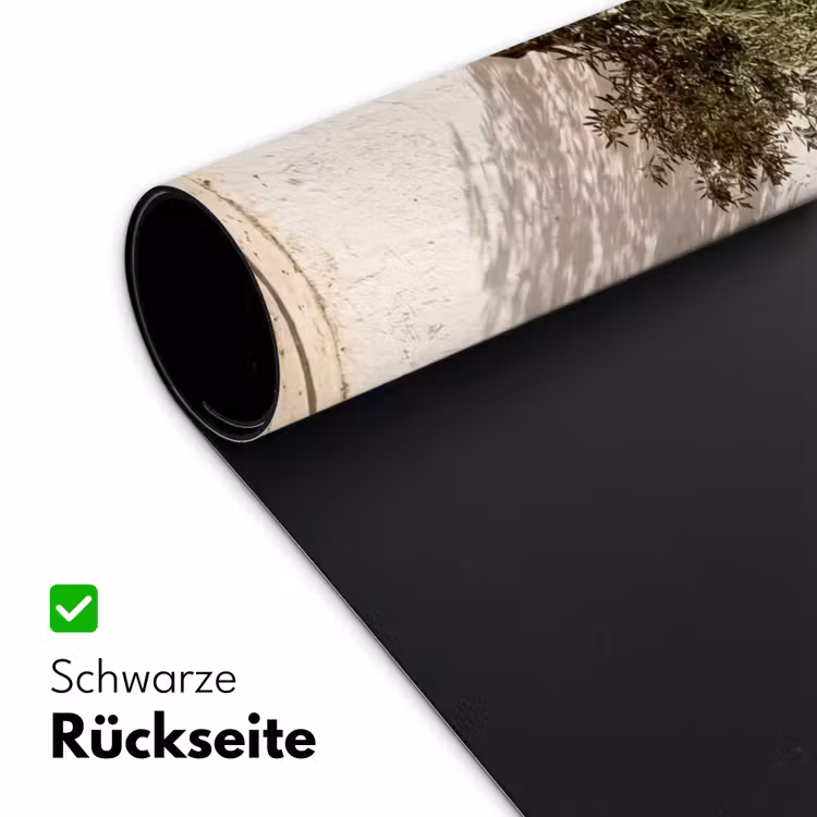 Schreibtischunterlage - Olivenbaum – Wand – weiß - Olijfboom - muur - wit Muismat XXL klein