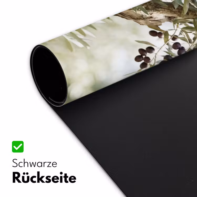 Schreibtischunterlage - Olivenbaum – Zweig – grün - Olijfboom - tak - groen Muismat XXL klein
