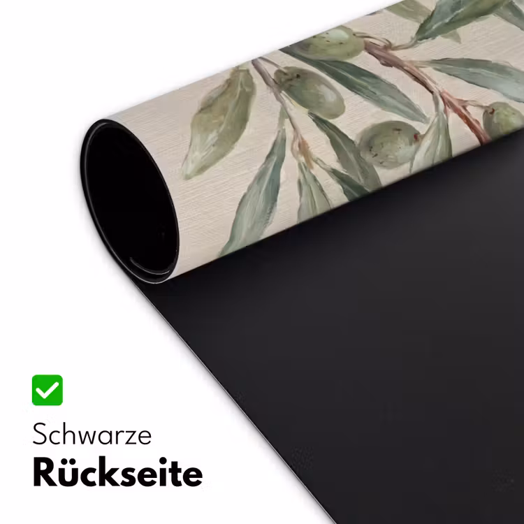 Olijftak - Bladeren - Natuur - Groen - Beige Muismat XXL klein -ysfeer2_duits