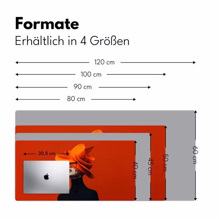 Oranje - Hoed - Vrouw Muismat XXL klein -ysfeer5_duits