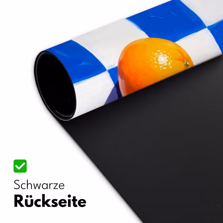 Schreibtischunterlage - Orange – Kariert – Essen - Sinaasappel - Geruit - Eten Muismat XXL klein
