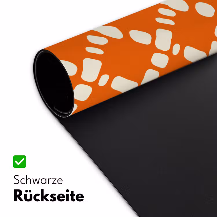 Oranje - Ruitpatroon - Wit Muismat XXL klein 681 -ysfeer2_duits