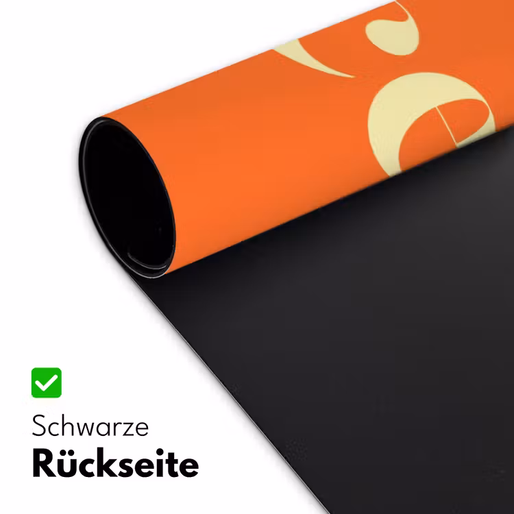 Oranje - Gebroken wit - Nice Muismat XXL klein -ysfeer2_duits