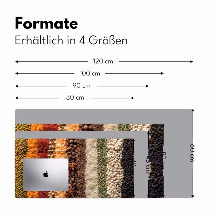Banen - Verticaal - Kruiden - Variatie Muismat XXL klein -ysfeer5_duits