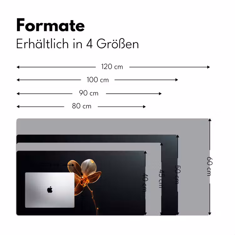 Orchidee - Doorzichtig - Bloem Muismat XXL klein -ysfeer5_duits