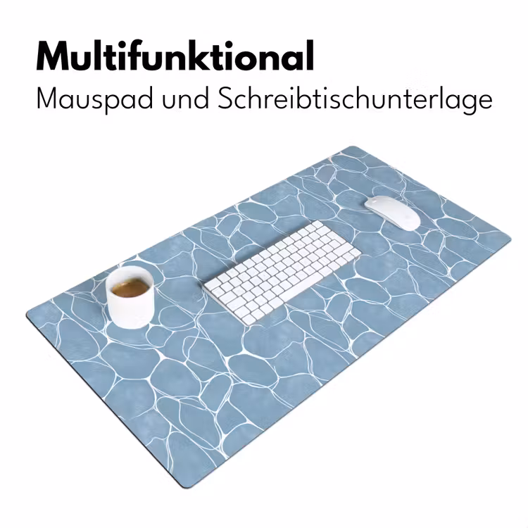Organisch - Patroon - Blauw Muismat XXL klein 681 -ysfeer4_duits